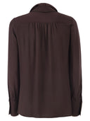 Camisa de georgette de viscosa con fajín de Elisabetta Franchi