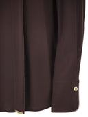Camisa de georgette de viscosa con fajín de Elisabetta Franchi