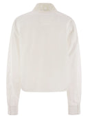 Fabiana Filippi Cropped Shirt With Lace Collar