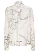 Fabiana Filippi Pure Silk Shirt With Abstract Graphic Print