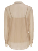 Fabiana Filippi Sheer Shirt With Matching Camisole And Embroidered Details