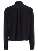 Fabiana Filippi Virgin Wool Stretch Shirt With Zama Jewel Detail
