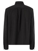 Fabiana Filippi Virgin Wool Shirt With Houndstooth Detail