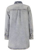 Fabiana Filippi Boyfriend Shirt In Distressed Denim