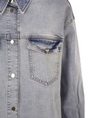 Fabiana Filippi Boyfriend Shirt In Distressed Denim