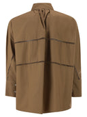 Fabiana Filippi Cropped Poplin Shirt With Detail On The Back