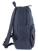 Mc2 Saint Barth Two Tone Canvas Backpack With Embroidered Logo