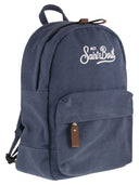 Mc2 Saint Barth Two Tone Canvas Backpack With Embroidered Logo