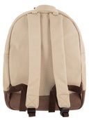 Mc2 Saint Barth Two Tone Canvas Backpack With Embroidered Logo
