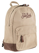 Mc2 Saint Barth Two Tone Canvas Backpack With Embroidered Logo
