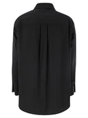 Elisabetta Franchi Poplin Shirt mit Logo auf Manschetten