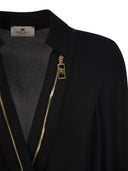 Elisabetta Franchi Georgette And Satin Body Shirt With Zip