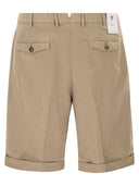 Pt Torino Tailored Bermuda Shorts In Lyocell, Linen And Cotton Blend