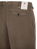 Pt Torino Tailored Bermuda Shorts In Lyocell, Linen And Cotton Blend