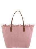 Mc2 Saint Barth City Shopper Bag With Stripes And Embroidered Logo