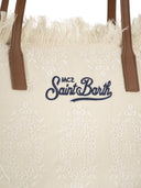 Mc2 Saint Barth City Sangallo Shopper Bag With Embroidered Logo