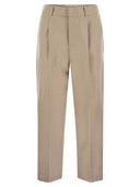 Pt Pt Torino Daisy Wool e pantaloni gessati in cashmere