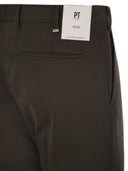 Pt Torino Dieci Stretch Virgin Wool Trousers