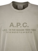 A.P.C. Organic Cotton T Shirt With Logo Print