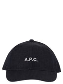 A.P.C. Cotton Denim Cap With Embroidered Logo