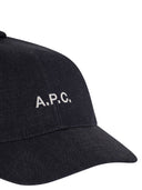A.P.C. Cotton Denim Cap With Embroidered Logo