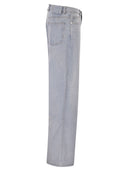 A.P.C. Washed Cotton Denim Wide Leg Jeans