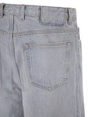 A.P.C. Washed Cotton Denim Wide Leg Jeans