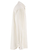A.P.C. Cotton Button Down Shirt With Embroidered Logo