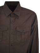 A.P.C. Cotton Utility Shirt With Patch Pockets