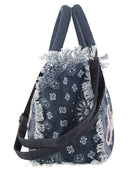Mc2 Saint Barth Colette Denim Handbag With Bandana Pattern