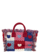 MC2 Saint Barth Colette Crochet Handbag med heklet blomsterlapp