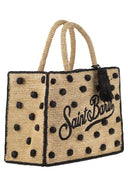 Mc2 Saint Barth Colette Polka Dot Raffia Handbag