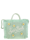 Mc2 Saint Barth Colette Straw Effect Bag With Embroidered Logo