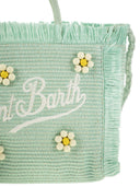 Mc2 Saint Barth Colette Straw Effect Bag With Embroidered Logo