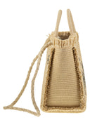 Mc2 Saint Barth Colette Straw Effect Bag With Embroidered Logo