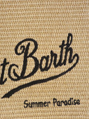 Mc2 Saint Barth Colette Straw Effect Bag With Embroidered Logo