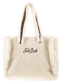 Mc2 Saint Barth Colette Teddy Sherpa Handbag With Logo