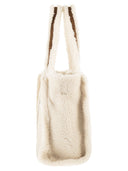 Mc2 Saint Barth Colette Teddy Sherpa Handbag With Logo