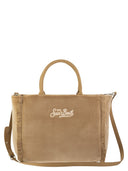 Mc2 Saint Barth Colette Velvet Handbag With Logo