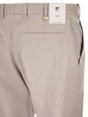 Pt Torino Tailored Trousers In Cotton And Wool Blend