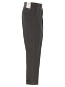 Pt Torino Carrot Trousers In Lyocell And Linen Blend