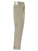 Pt Torino Carrot Trousers In Lyocell And Linen Blend