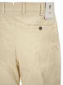 Pt Torino Stretch Cotton Tailored Trousers