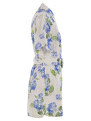 Mc2 Saint Barth Carola Linen Playsuit With Print