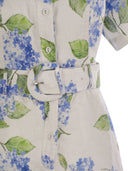 Mc2 Saint Barth Carola Linen Playsuit With Print
