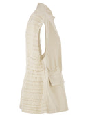 Fabiana Filippi Dual Material Waistcoat In Poplin And Knitted Fabric