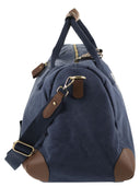 Mc2 Saint Barth Canvas Weekend Duffle Bag With Leather Effect Details