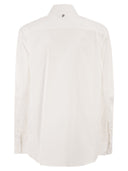 Dondup Cotton Shirt With Pleated Bib Front