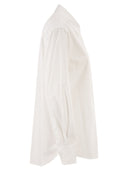 Dondup Cotton Shirt With Pleated Bib Front