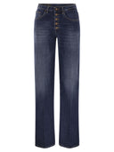Dondup Jacklyn Wide Leg Stretch Denim Jeans